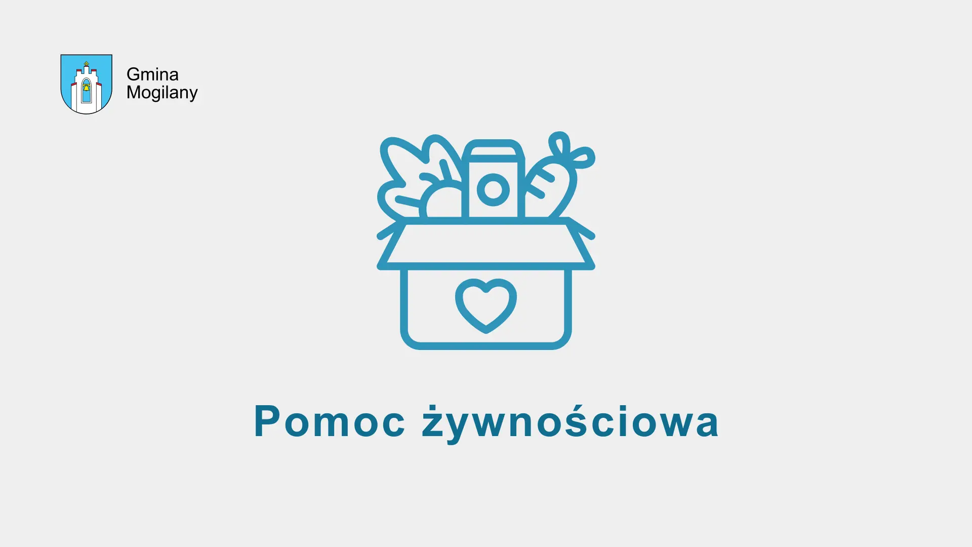 grafika i napis: pomoc żywnościowa